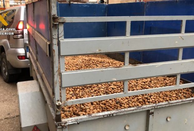 Remolque intervenido 1.000 kilos almendras