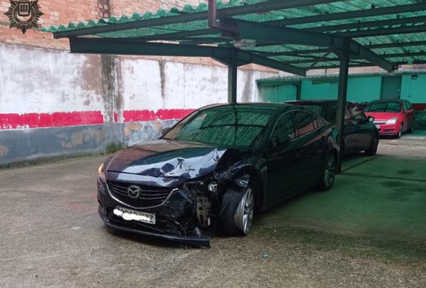 Coche utilizado choques vehículos