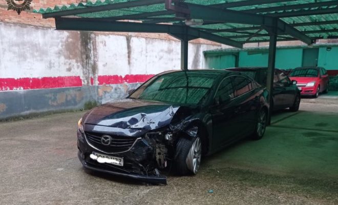 Coche utilizado choques vehículos